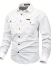 Männer freizeitoberhemd – robuster outdoor-look – leichtes langarm-button-up für den alltag