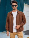 Männers zip-up jacke - stilvolle braune leichtjacke für den alltag
