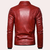Männliche lederjacke mit steppdesign - lässiger biker-mantel für jede jahreszeit