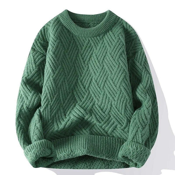 Strickpullover für männer - vintage stil mit strukturiertem design