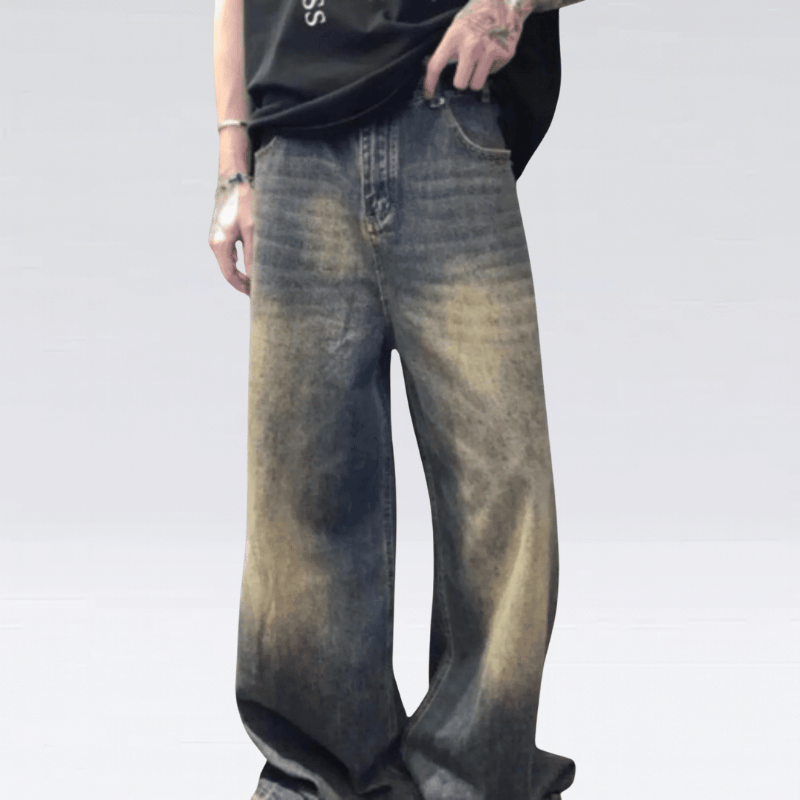 Baggy vintage jeans - lässigi denim hosen für männer