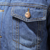 Denimjacke mit kunstfellkragen - klassischer herren-außenbekleidung