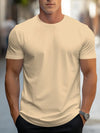 Männlicher freizeit t-shirt aus weichem stoff – stylisches kurzarmoberteil für männer