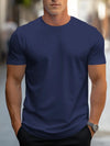 Männlicher freizeit t-shirt aus weichem stoff – stylisches kurzarmoberteil für männer