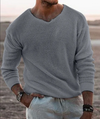 Texturiertes strickpullover - stilvolle freizeitmode für männer