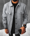Männer button-up jacke aus weichem stoff – vielseitige oberjacke für den smart-casual anlass