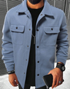 Männer button-up jacke aus weichem stoff – vielseitige oberjacke für den smart-casual anlass