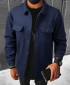 Männer button-up jacke aus weichem stoff – vielseitige oberjacke für den smart-casual anlass