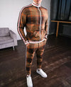 2-teiliger männer trainingsanzug - moderner reissverschluss-jacke und hose für lässigen look - lässige sportbekleidung