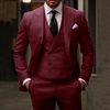 3-teiliges slim-fit herrenanzug - blazer, weste und hose