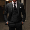 3-teiliges slim-fit herrenanzug - blazer, weste und hose
