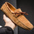 Männerschuhe aus weichem wildleder – lässige slipper in braun