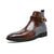 Männers leder stiefeletten - stylischer schnallen-detail für büro-look, robuste materialien
