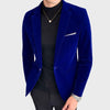 Eleganter samtblazer für männer - trendige freizeitjacke