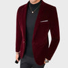 Eleganter samtblazer für männer - trendige freizeitjacke