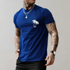 Männer t-shirt mit palmen-motiv – vielseitige sommermode für die freizeit