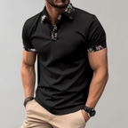 Männer Polo-Shirt mit Blumenkragen - Lässiger Alltagsstil