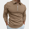 Männliche langarm-zipshirt - vielseitiges und schickes casual-oberteil