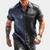 Mäner casual shirt aus leichtem leinenmix mit halben ärmeln - für sommerausflüge