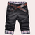Maßgeschneiderte herren shorts mit gürtel - moderne cropped pants