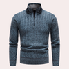 Strickpullover mit zip-kragen - lässigen männerpulli für herbst & winter