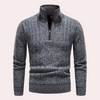 Strickpullover mit zip-kragen - lässigen männerpulli für herbst & winter