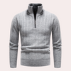 Strickpullover mit zip-kragen - lässigen männerpulli für herbst & winter