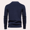 Männers zip-knit jumper - stilvolles layering für den alltag