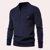 Männers zip-knit jumper - stilvolles layering für den alltag