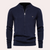 Männers zip-knit jumper - stilvolles layering für den alltag