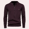 Männers zip-knit jumper - stilvolles layering für den alltag