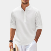 Leichter herren henley-shirt - vielseitiges langarmtop für legere sommer-hochsaison