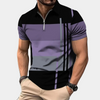 Männers poloshirt - zeitgemässes kurzärmeliges zip-hemd für lässige anlässe