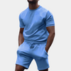 2-teiliges männer freizeit-shorts-set aus leichtem t-shirt und shorts - entspannter outfits für jeden tag