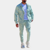 2-teiliger männer cargo-anzug aus leichtem jackett und hose - lässiger sommer-look