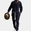 2-teiliges herren trainingsanzug-set - stilvolle strick-loungewear für sommerliche entspannung