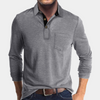 Männers langarm-polohemd - raffinierter casual-look