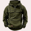 Hoodie mit halbem reissverschluss für männer - funktioneller pulli mit taschen