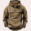 Hoodie mit halbem reissverschluss für männer - funktioneller pulli mit taschen