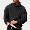 Gemütlicher kabelstrickrollkragenpullover - männers wintermode