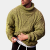 Gemütlicher kabelstrickrollkragenpullover - männers wintermode