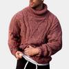 Gemütlicher kabelstrickrollkragenpullover - männers wintermode