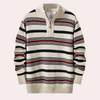 Männers fleece sweater - weicher strick pullover in marineblau - casual schichten fürs tägliche tragen