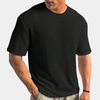 Männers waffle-knit t-shirt - stilvolles, lässiges kurzarm-top für den alltag