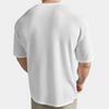 Männers waffle-knit t-shirt - stilvolles, lässiges kurzarm-top für den alltag