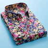 Männers blumen-hemd – vielseitige freizeitmode mit elegantem langarmdesign für gesellschaftliche anlässe