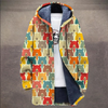 Hoodie-jacke für männer mit geometrischem muster - lässige oberbekleidung