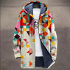 Hoodie-jacke für männer mit geometrischem muster - lässige oberbekleidung