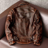 Bordeaux lederjacke - premium männeroberbekleidung