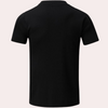Männliches polo-shirt in schickem schwarz mit muster - lässige mode für den alltag